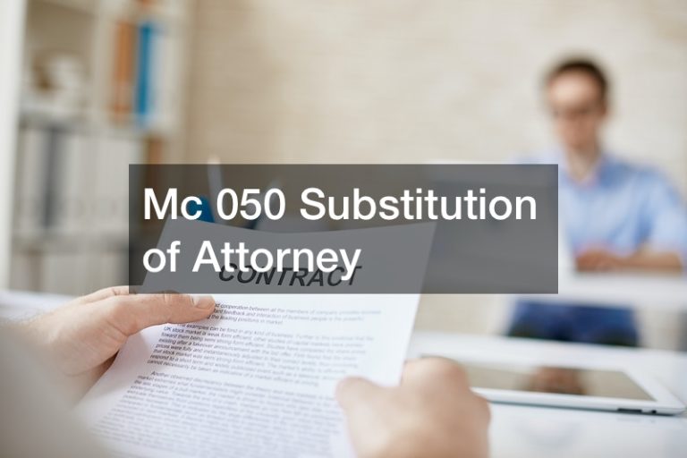 Mc 050 Substitution of Attorney